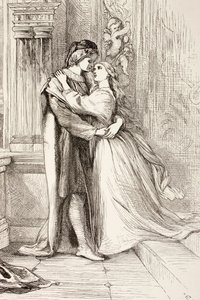 Rómeó és Júlia a The Illustrated Library Shakespeare-ből, 1890 Londonban alkotó: English School